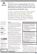 Cover page: Head-to-head trial of pegunigalsidase alfa versus agalsidase beta in patients with Fabry disease and deteriorating renal function: results from the 2-year randomised phase III BALANCE study.