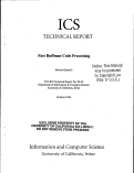 Cover page: Fast Huffman code processing