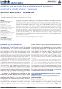 Cover page: cGMP in mouse rods: the spatiotemporal dynamics underlying single photon responses