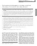 Cover page: Erythropoiesis-stimulating agents in oncology: a study-level meta-analysis of survival and other safety outcomes