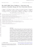 Cover page: The LSST DESC data challenge 1: generation and analysis of synthetic images for next-generation surveys