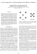 Cover page: A Novel Approach to Understanding Novelty Effects in Memory