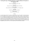 Cover page: Revising the Scope of Linguistic Relativity: Language Influences Perception in Non-linguistic Tasks