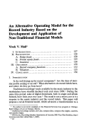 Cover page: An Alternative Operating Model for the Record Industry Based on the Development and Application of Non-Traditional Financial Models