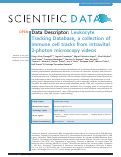 Cover page: Leukocyte Tracking Database, a collection of immune cell tracks from intravital 2-photon microscopy videos