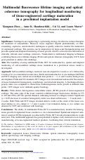 Cover page: Multimodal fluorescence lifetime imaging and optical coherence tomography for longitudinal monitoring of tissue-engineered cartilage maturation in a preclinical implantation model