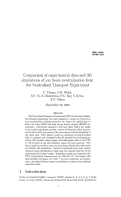 Cover page: Comparison of experimental data and 3D simulations of ion beam neutralization from the 
neutralized transport experiment