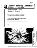 Cover page: Analysis of Insertion Device Magnet Measurements for the Advanced Light Source