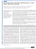 Cover page: The Relationship of Lid Wiper Epitheliopathy to Ocular Surface Signs and Symptoms