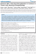 Cover page: Extensive HIV-1 Intra-Host Recombination Is Common in Tissues with Abnormal Histopathology