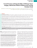 Cover page: Toward Precision and Reproducibility of Diffusion Tensor Imaging: A Multicenter Diffusion Phantom and Traveling Volunteer Study