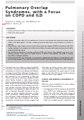 Cover page: Pulmonary Overlap Syndromes, with a Focus on COPD and ILD