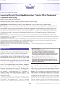 Cover page: Improving Sleep for Hospitalized Antepartum Patients: A Non-Randomized Controlled Pilot Study.