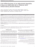 Cover page: Cost-effectiveness of an Adjuvanted Hepatitis B Vaccine (HEPLISAV-B™) inPatients with Inflammatory Bowel Disease