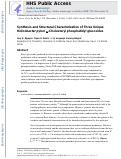 Cover page: Synthesis and Structural Characterization of Three Unique Helicobacter pylori α‐Cholesteryl Phosphatidyl Glucosides