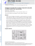 Cover page: Strategies for dereplication of natural compounds using high-resolution tandem mass spectrometry