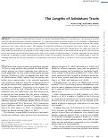 Cover page: The lengths of admixture tracts.