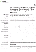 Cover page: Transcriptional Modulation of Human Endogenous Retroviruses in Primary CD4+ T Cells Following Vorinostat Treatment