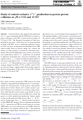 Cover page: Study of central exclusive production in proton-proton collisions at s=5.02 and 13TeV.