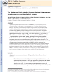 Cover page: The Multigroup Ethnic Identity Measure—Revised: Measurement Invariance Across Racial and Ethnic Groups