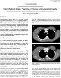 Cover page: Kikuchi-Fujimoto Disease Presenting as Unilateral Axillary Lymphadenopathy