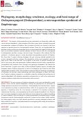 Cover page: Phylogeny, morphology, virulence, ecology, and host range of Ordospora pajunii (Ordosporidae), a microsporidian symbiont of Daphnia spp.