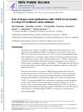 Cover page: Risk of Herpes Zoster Ophthalmicus After COVID-19 Vaccination in a Large US Health Care Claims Database.