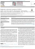 Cover page: Polyphenols as alternative treatments of COVID-19.