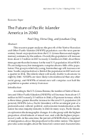 Cover page: The Future of Pacific Islander America in 2040