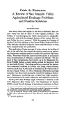 Cover page: Crisis at Kesterson: A Review of San Joaquin Valley Agricultural Drainage Problems and Possible Solutions