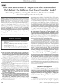 Cover page: How Does Environmental Temperature Affect Farmworkers’ Work Rates in the California Heat Illness Prevention Study?