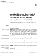 Cover page: Amygdala Structural Connectivity Is Associated With Impulsive Choice and Difficulty Quitting Smoking