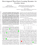 Cover page: Error-triggered Three-Factor Learning Dynamics for Crossbar Arrays