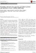 Cover page: Examining colorectal cancer survivors’ surveillance patterns and experiences of care: a SEER-CAHPS study