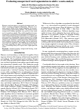 Cover page: Evaluating unsupervised word segmentation in adults: a meta-analysis