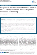 Cover page: Insights into the mechanism of C5aR inhibition by PMX53 via implicit solvent molecular dynamics simulations and docking