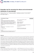 Cover page: Simulation tool for assessing the release and environmental distribution of nanomaterials