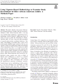 Cover page: Using Vignette-Based Methodology to Examine Study Recruitment in Older African American Adults: A Methods Paper.