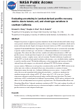 Cover page: Evaluating uncertainty in Landsat-derived postfire recovery metrics due to terrain, soil, and shrub type variations in southern California