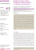 Cover page: Transition by head-on collision: mechanically mediated manoeuvres in cockroaches and small robots