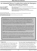 Cover page: An Automated Tobacco Cessation Intervention for Emergency Department Discharged Patients