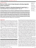 Cover page: Electric-field control of spin dynamics during magnetic phase transitions