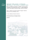 Cover page: Energy Efficient Indoor VOC Air Cleaning with Activated Carbon Fiber (ACF) Filters