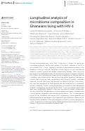 Cover page: Longitudinal analysis of microbiome composition in Ghanaians living with HIV-1.