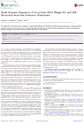 Cover page: Draft Genome Sequences of Leviviridae RNA Phages EC and MB Recovered from San Francisco Wastewater