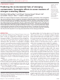 Cover page: Predicting the environmental fates of emerging contaminants: Synergistic effects in ozone reactions of nitrogen-containing alkenes