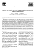 Cover page: Auditory time-intensity cues in the binaural interaction component of the auditory evoked potentials