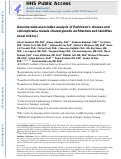 Cover page: Genome-wide Association Analysis of Parkinson’s Disease and Schizophrenia Reveals Shared Genetic Architecture and Identifies Novel Risk Loci