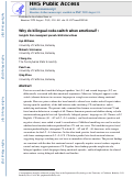 Cover page: Why Do Bilinguals Code-Switch When Emotional? Insights From Immigrant Parent–Child Interactions