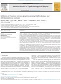 Cover page: Inhibition of choroidal osteoma progression using bisphosphonate and RANKL-inhibitory treatment.